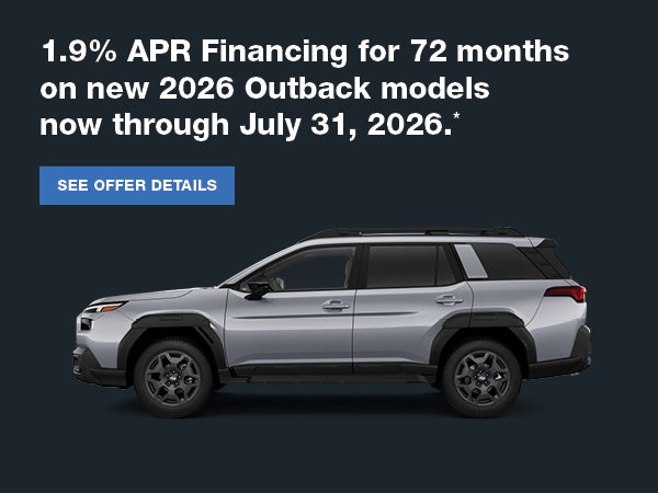1.9 APR on select 26 Outback